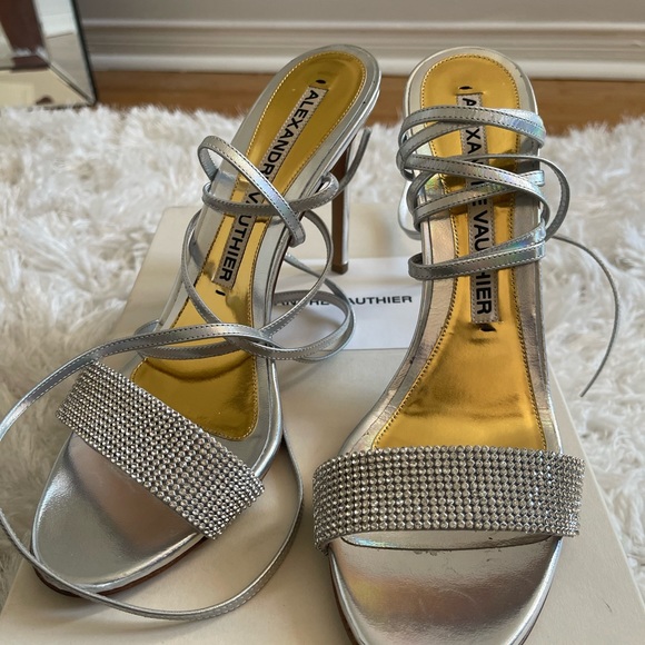 BNWT SIZE 11 Alexandre Vauthier Glitter Sandals - Picture 3 of 6